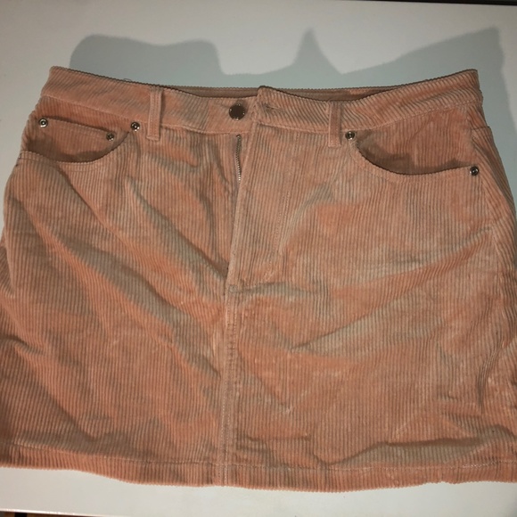 Pink Corduroy Skirt - Picture 2 of 3
